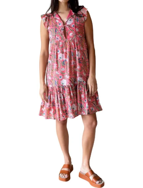 Limited Styles Tropical Island - Inspired Attire Angel Dress In Chelsey Floral Organic