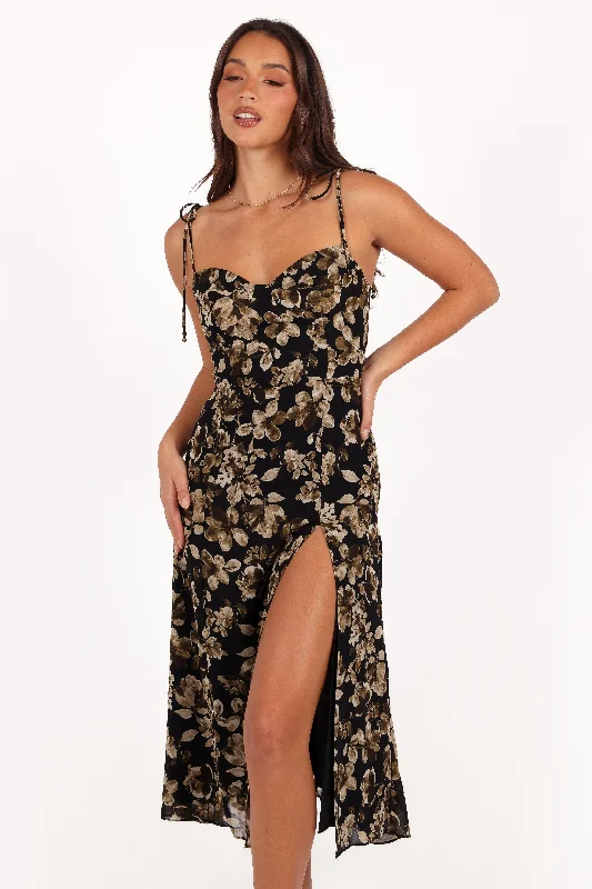 Best-Sellers Anniversary Sale Arycia Midi Dress - Black Floral