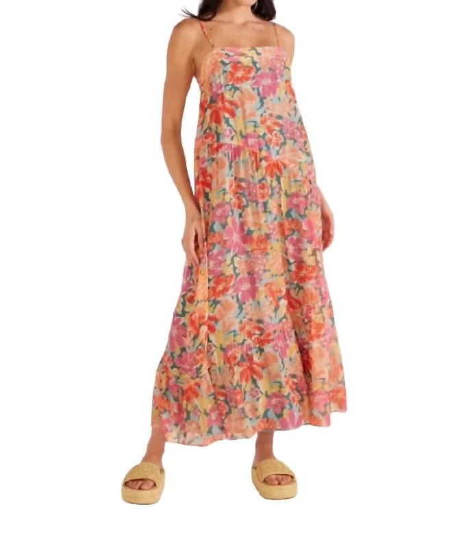 Elegant Fashion Offers Save on Inspired Styles Valla Midi Dress In Pink Floral