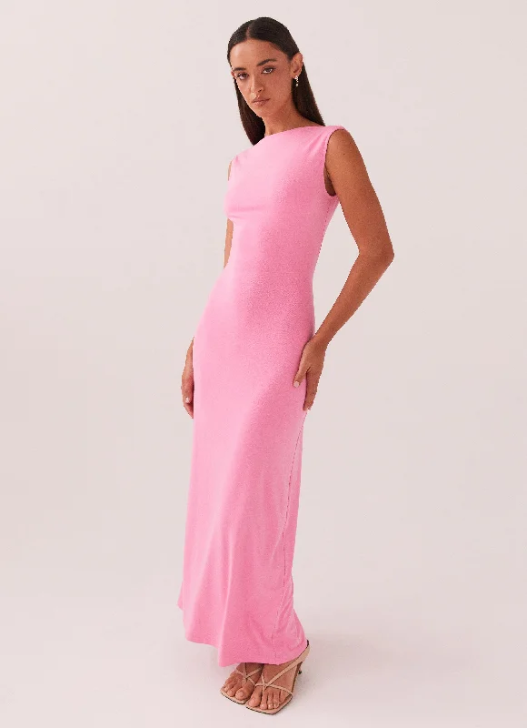 Vintage Style Deals Huge Savings on Parisian Styles Celina Maxi Dress - Pink