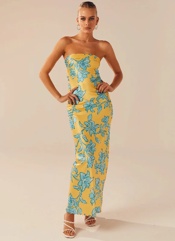 Sleek Style Discounts Fashion-Forward Style Summer Lover Maxi Dress - Golden Bloom