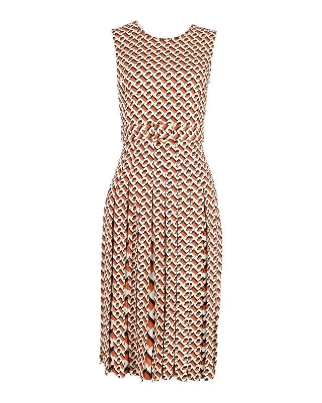 Timeless Elegance Sale Feminine Flow Diane Von Furstenberg Printed Sleeveless Dress in Multicolor Polyester