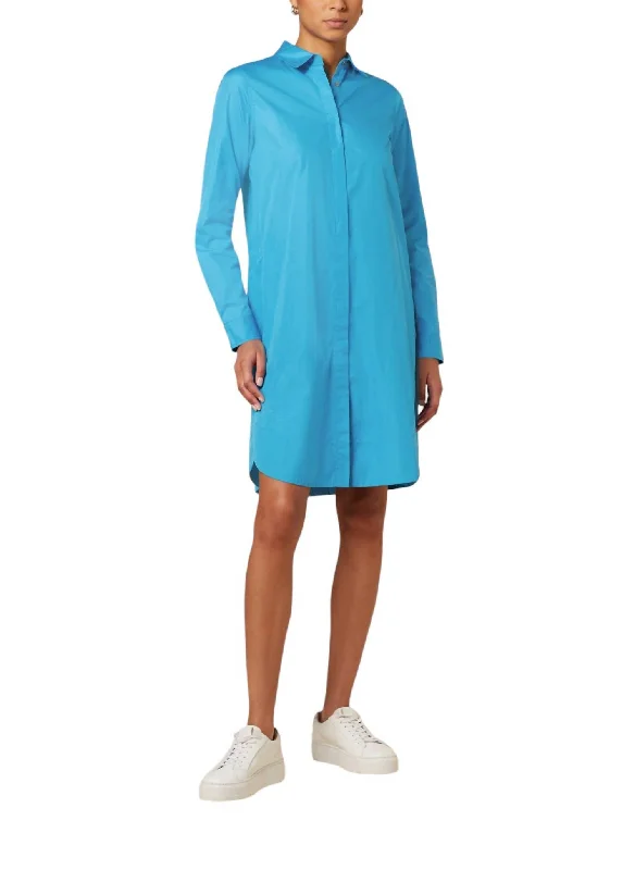 Fashion Deal Soft Textures Gracia New Shirt Dress In Blue