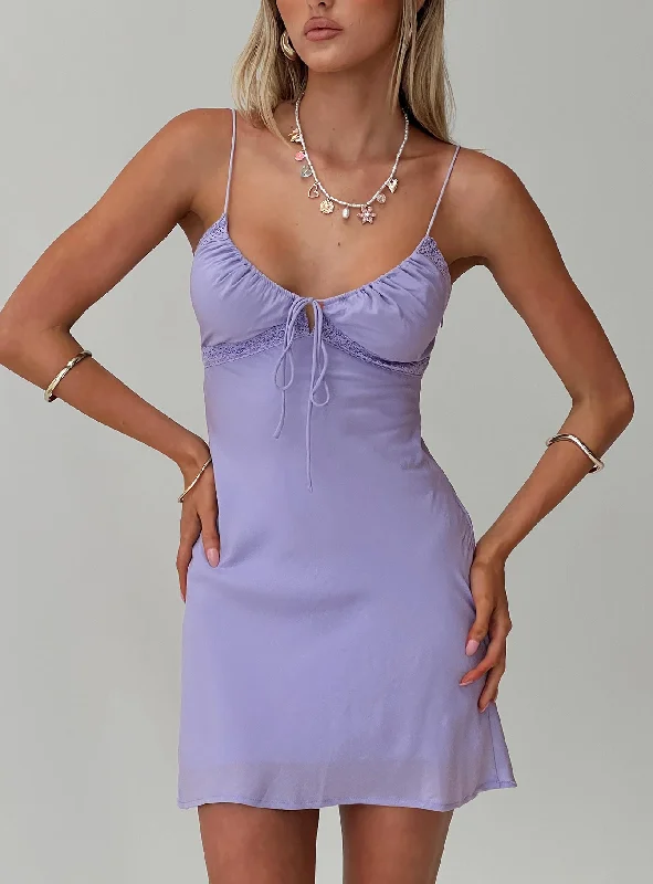 Mega Sale Alluring Design Emily Mini Dress Lilac