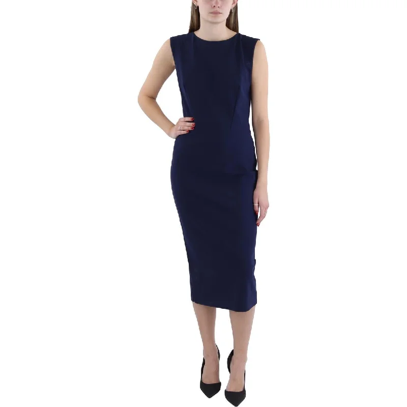 Hot Brand Discounts Limited - Time Bundle Womens Midi Sleeveless Wear To Work Dress