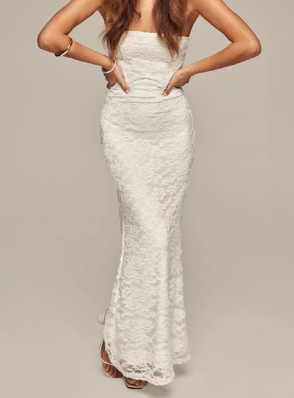 Absurdly Cheap Sale Limited - Edition Drops Lavelle Strapless Maxi Dress White