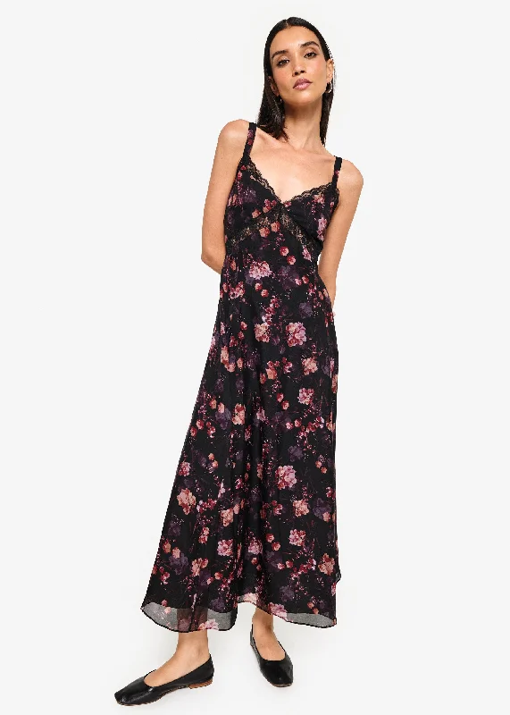 Fashion Forward Graceful Drape Nairobi Maxi Dress Harvest Floral