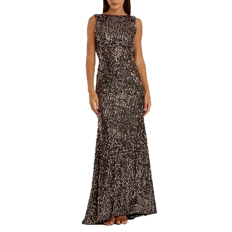 Chic Trends Unveiled Elevated Style Womens Sequined Sleeveless Evening Dress