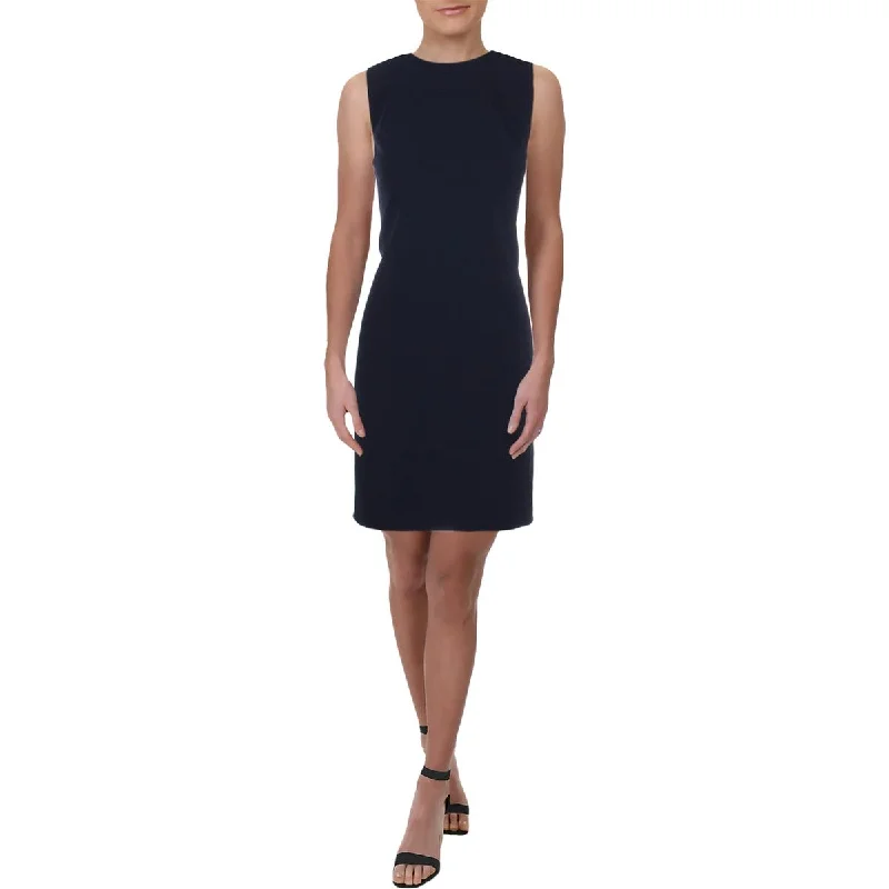 Classic Elegance Sales Luxe Layering Womens Textured Sleeveless Wear to Work Dress