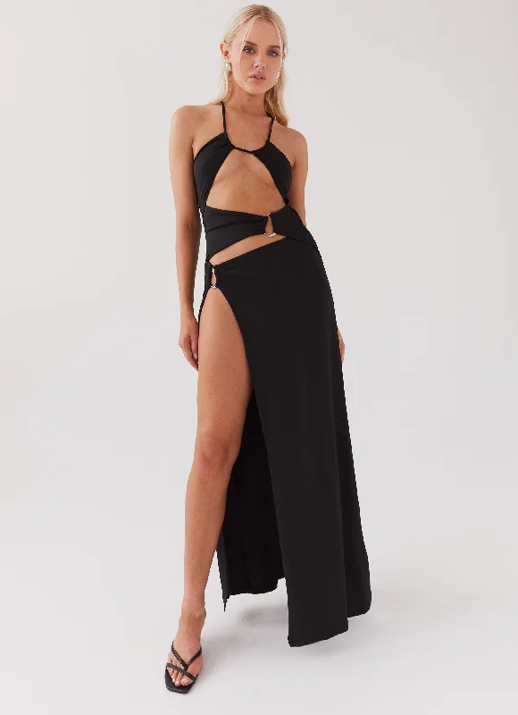 Exclusive Sale Minimalist Office - Ready Style My Mayhem Cut Out Maxi Dress - Black