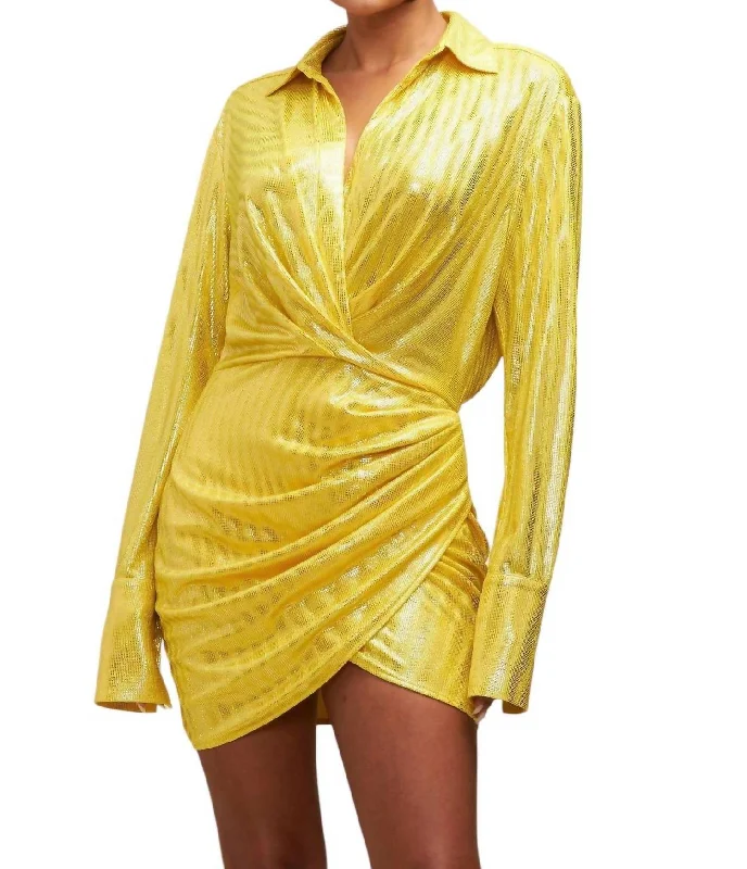 Gift Ideas Seasonal Trend Discoteca Shirt Dress In Yellow