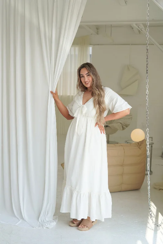 Unbeatable Prices Spring Fling Sale Tara Maxi Dress in Ivory Linen