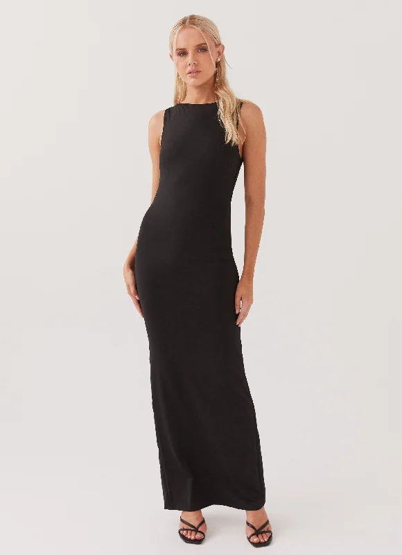 Fashionista Favorites Ethnic Cultural Event Wear Davina Maxi Dress - Black