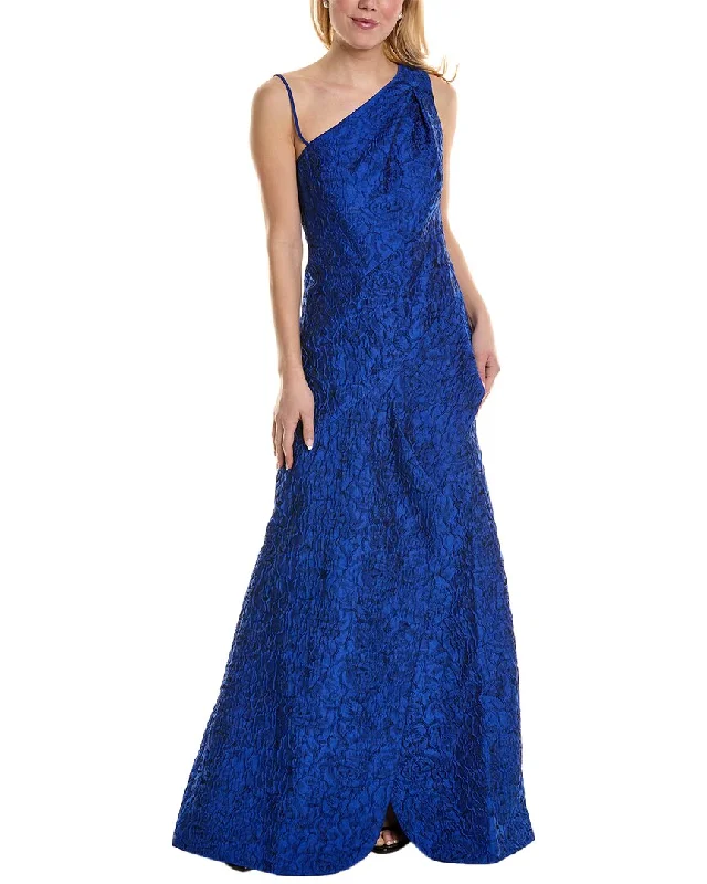 Vintage-Inspired Style Offers Feminine Charm Teri Jon by Rickie Freeman One-Shoulder Gown