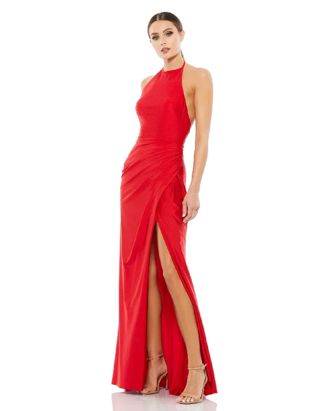 Elegant Fashion Offers Celebrate with Big Savings Sleeveless Pleated Halter Gown