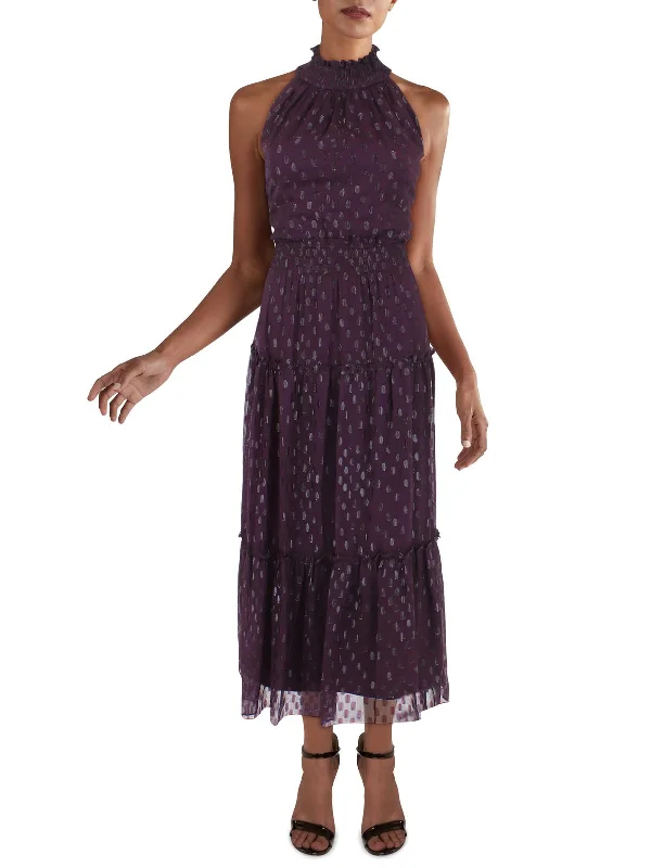 Seasonal Style Discounts Update with Cottagecore Styles Womens Sleeveless Midi Fit & Flare Dress