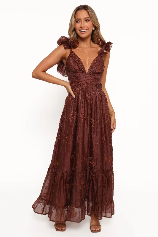 Avant-Garde Style Promotions Discounts on Casual Weekend Styles Harmony Maxi Dress - Brown Floral