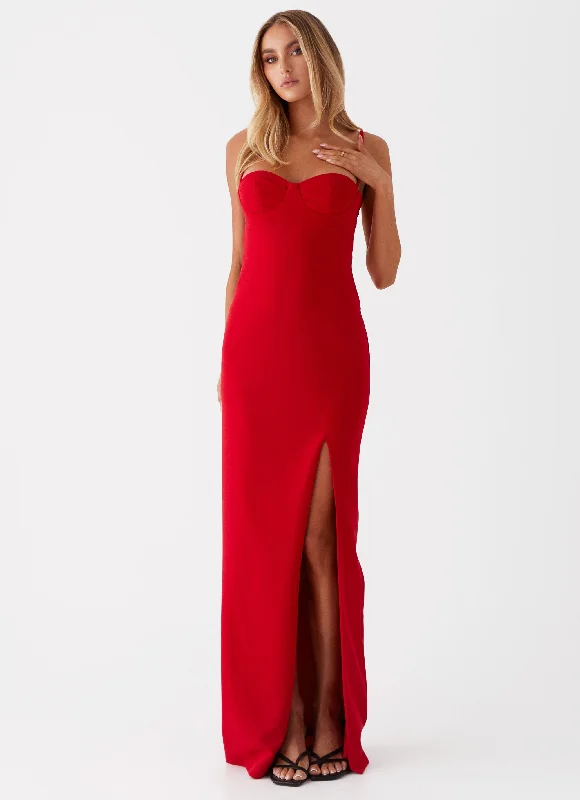 Save Big Final Clearance Stefanie Maxi Dress - Red