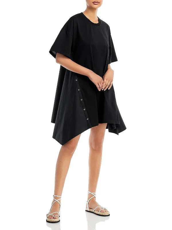 Trendy Looks On Sale Hollywood Glam Award - Show Style Womens Handkerchief Hem Mini T-Shirt Dress