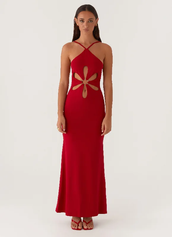 Weekend Exclusive Luxe Layering Grow Together Maxi Dress - Red