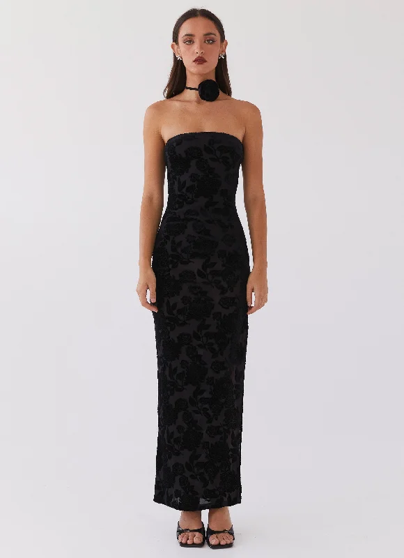 Playful Fashion Offers Chic Allure Trouble Love Maxi Dress - Black