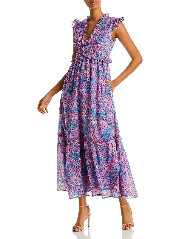 Hot Trends Limited Quantities Constance Womens Floral Long Maxi Dress