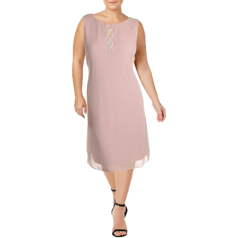 Fashion Sale Casual Elegance Plus Womens Chiffon Sleeveless Cocktail Dress