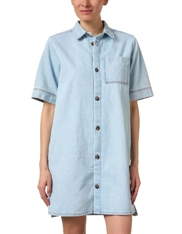 Seasonal Sale Everyday Glamour Lopez Denim Shirt Dress In Blue