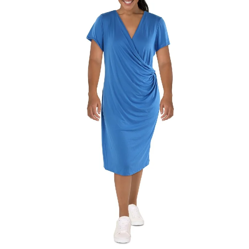 Sale Event, Prices Rock Feminine Flow Plus   Womens Surplice Midi T-Shirt Dress