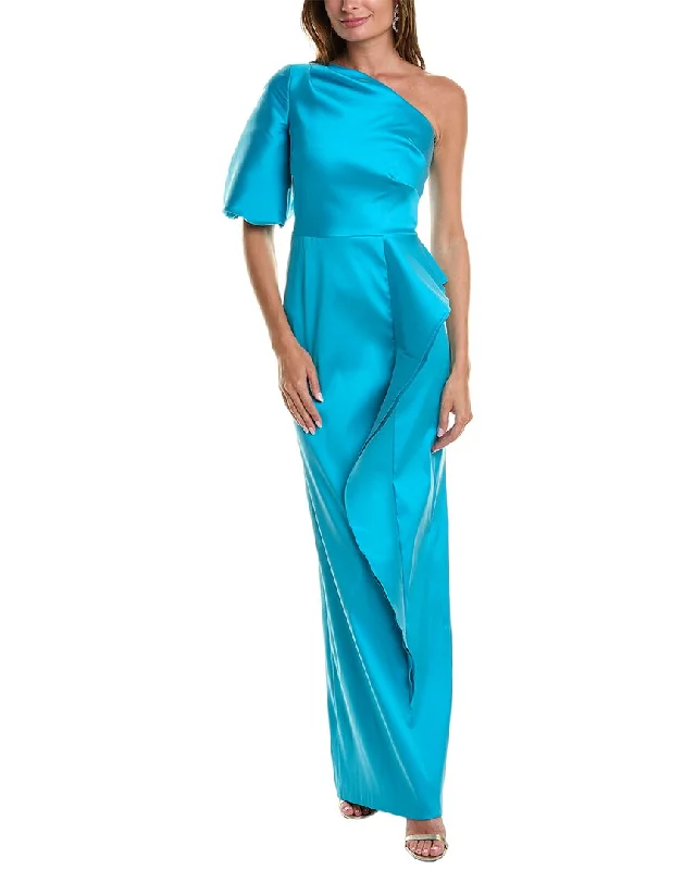 Polished Style Deals Winter Warm - Up Sale Teri Jon by Rickie Freeman One-Shoulder Gown