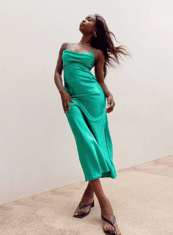 Massive Selection Sale Effortless Sophistication Giselle Midi Dress Green