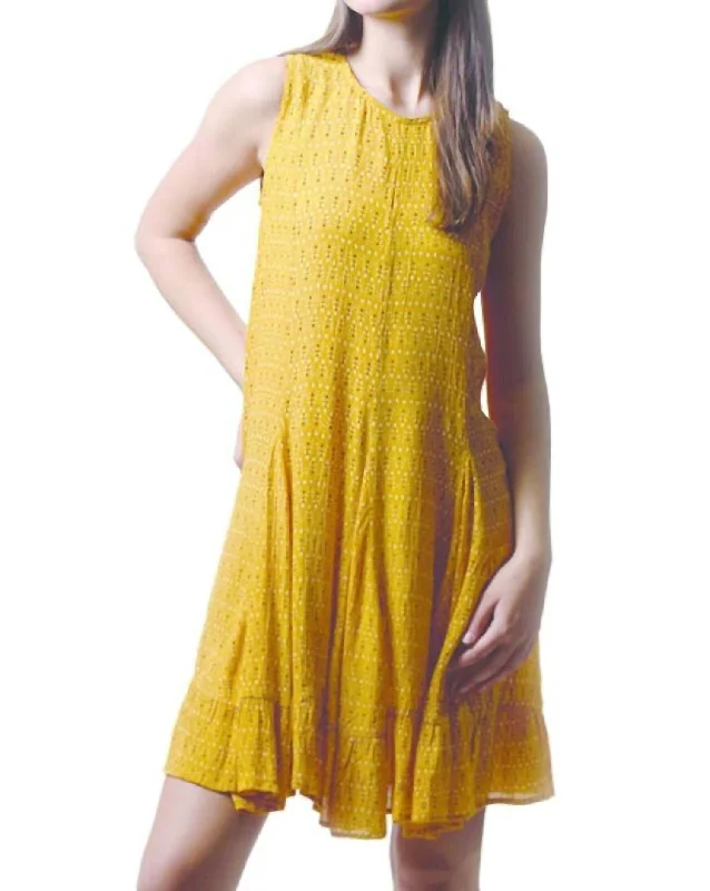 Cool Prices Limited - Stock Sleeveless Summer Dress In Mustard