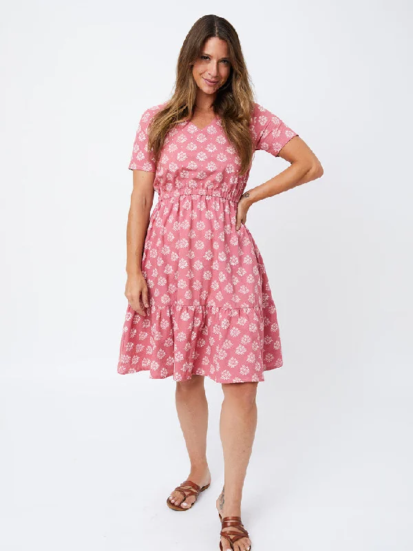 Timeless Elegance Sale Mid - Week Surprise Lydia Dress - Floral Stamp Rose