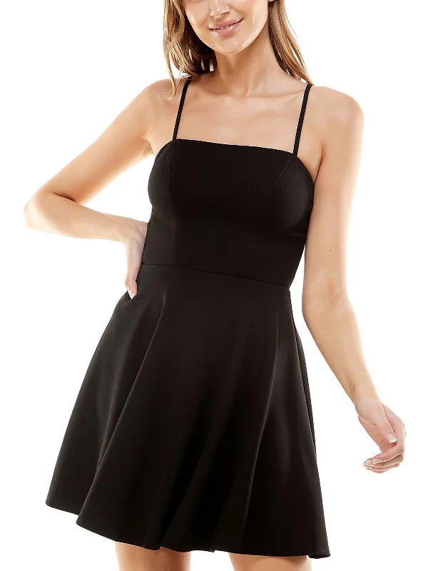 Limited Time Flash Sale Anniversary Sale Juniors Womens Sleeveless Mini Fit & Flare Dress