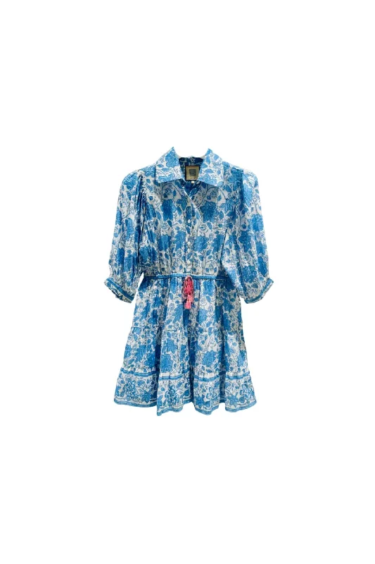 Save Big Mid - Week Surprise Women's Blair Mini Dress In Blue Floral