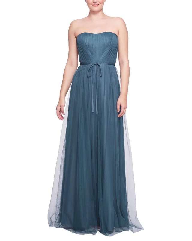 Luxe Style Discounts Polished Finish Marchesa Notte Imola Sleeve Long Gown