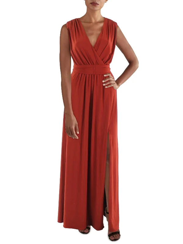 Find Your Unique Flair Mother's Day Special Womens Knit Sleeveless Evening Dress