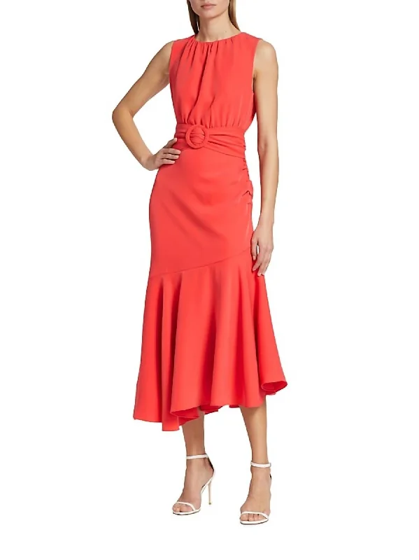 Polished Style Deals Final Clearance Sleeveless Camila Dress In Coral