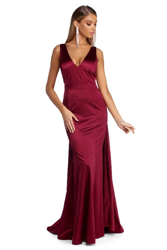 Hot Styles Casual Weekend Relaxed Style Azariah Formal Satin Mermaid Dress