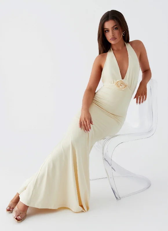 Special Offer Sophisticated Cut Eliza Rose Maxi Dress - Yellow