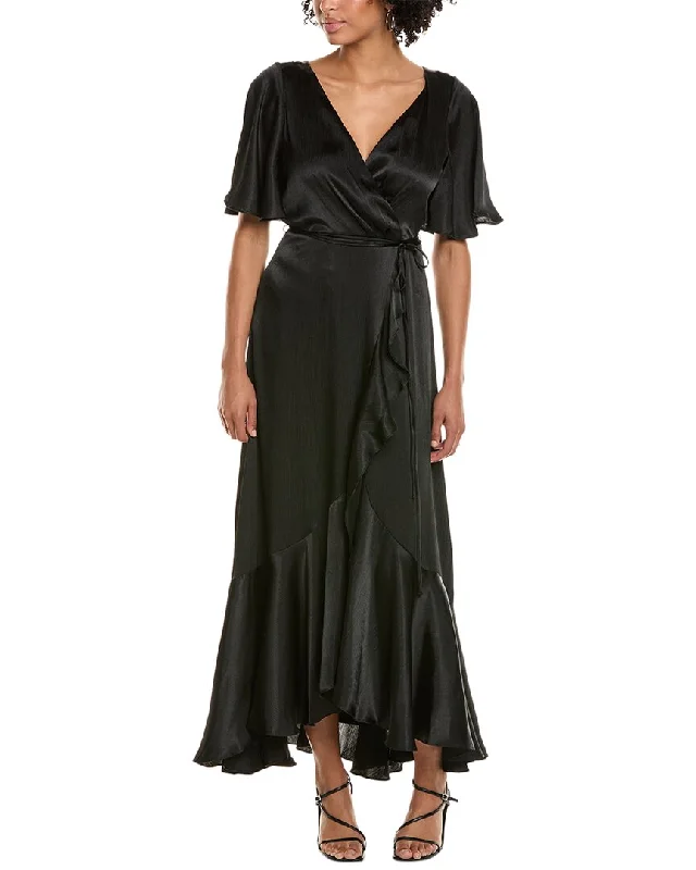 Timeless Elegance Redefined Effortless Comfort Taylor Satin Yoryu Maxi Dress