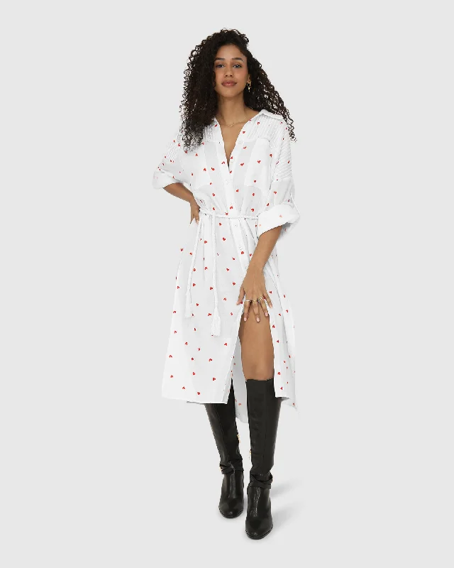 Trendy Threads Disco - Inspired Retro Dance Look Seven Wonders Maxi Shirt Dress