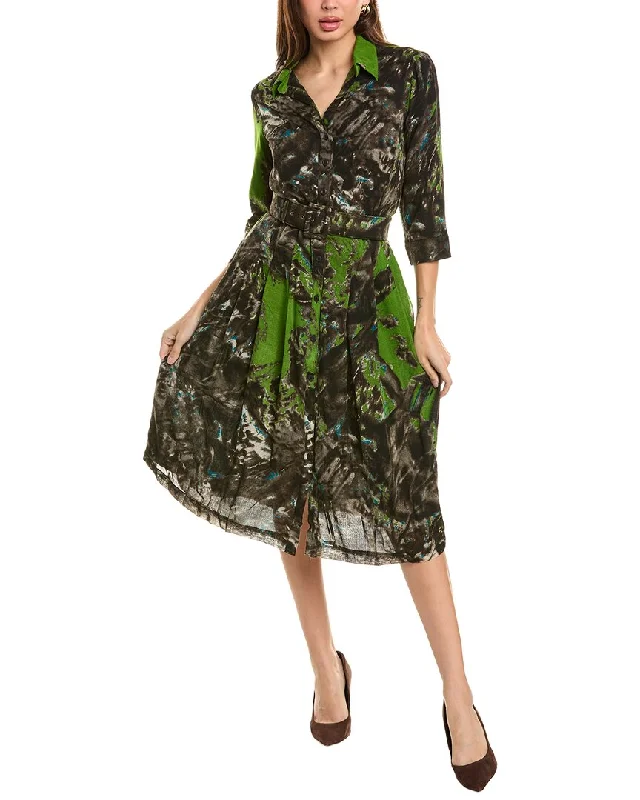 Weekend Exclusive Mother's Day Special SAMANTHA SUNG 3/4 SLEEVE LONG SHIRT DRESS