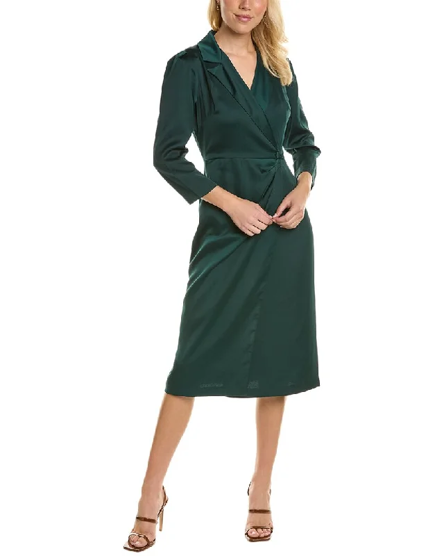 Premium Style Discounts on Casual Weekend Styles MAISON TARA Satin Crepe Midi Dress