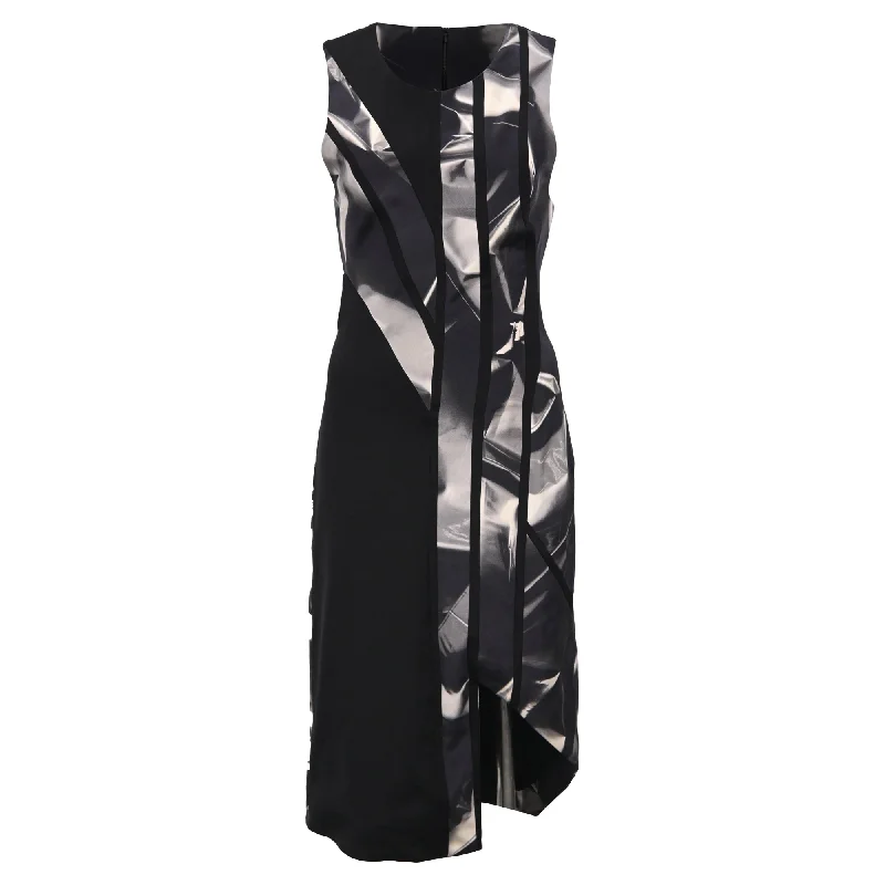 Sale Event, Prices Rock Mid - Week Surprise Dion Lee Optical Midi Sleeveless Shift Dress in Multicolor Silk