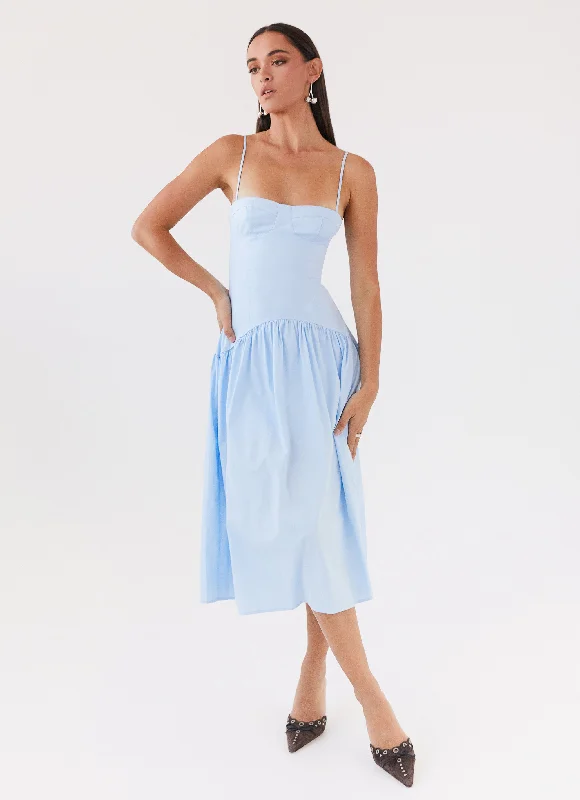 Flash Sale Now Spring Fling Sale Yvette Corset Midi Dress - Blue