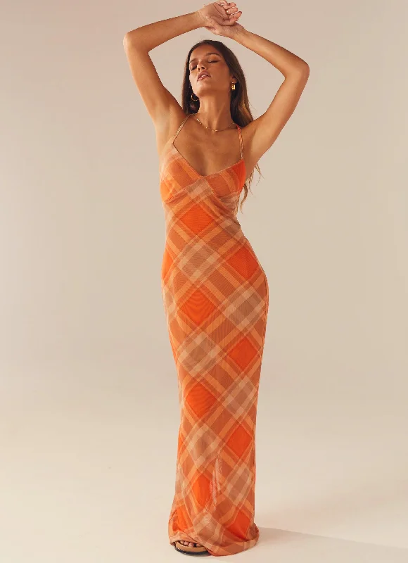 Big Savings Art Deco Geometric Pattern Look Broadway Nights Maxi Dress - Saffron