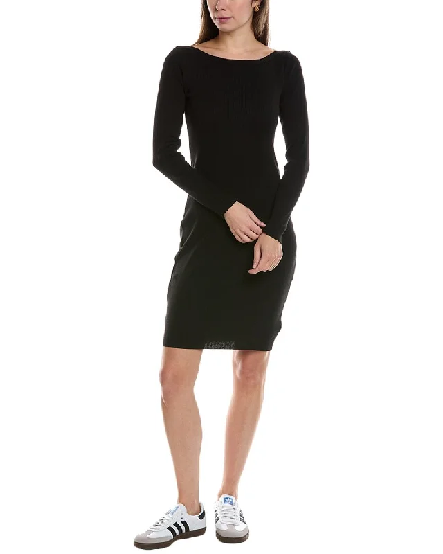 Unbeatable Deals Romantic Detailing James Perse Bateau Neck Cashmere-Blend T-Shirt Dress