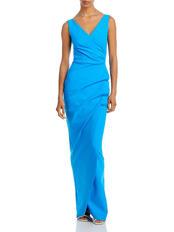 Everyday Elegance Sale Chic Allure Zalfa Womens Ruched Sleeveless Evening Dress