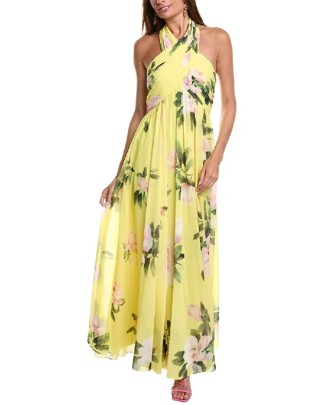 Classy Style Discounts Big Savings on Rustic Countryside Styles Mikael Aghal Halter Gown